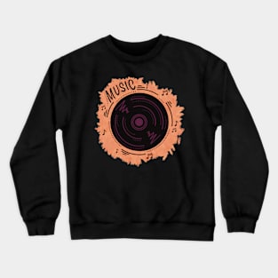 Vinyl record of a vintage gramophone Crewneck Sweatshirt